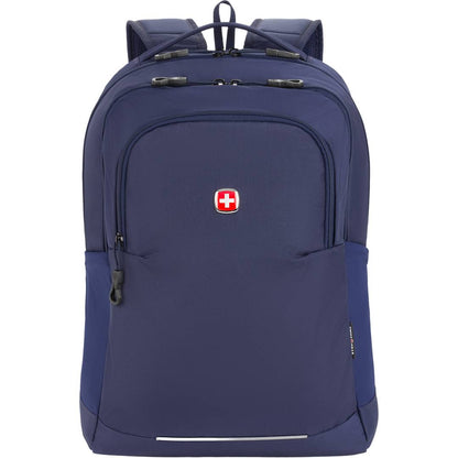 Front View of Blue Swiss Gear Ridgeline Backpack plain