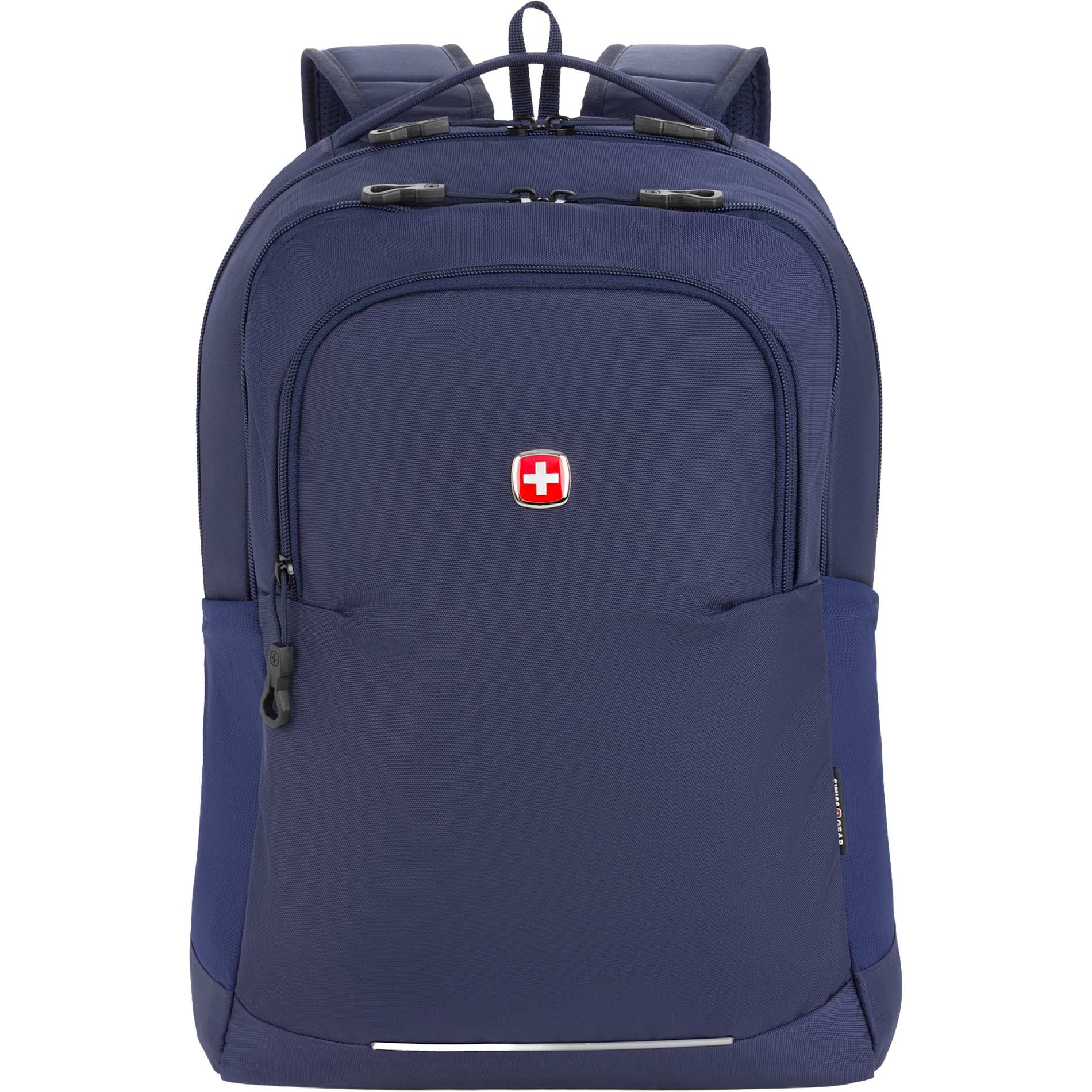 Front View of Blue Swiss Gear Ridgeline Backpack plain