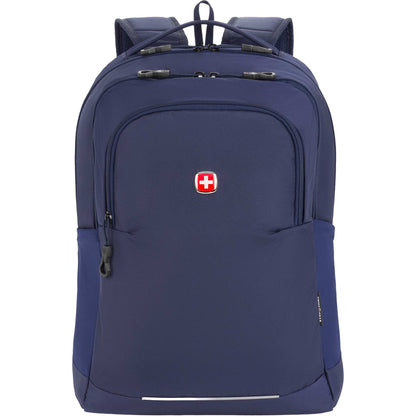 Front View of Blue Swiss Gear Ridgeline Backpack plain