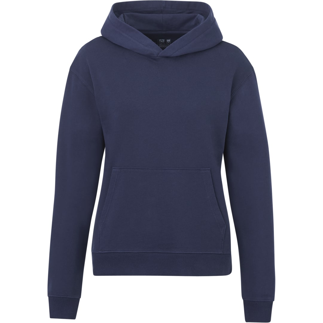 Front View of Blue tentree Organic Cotton Classic Hoodie - Women's plain