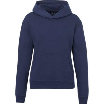 Front View of Blue tentree Organic Cotton Classic Hoodie - Women's plain