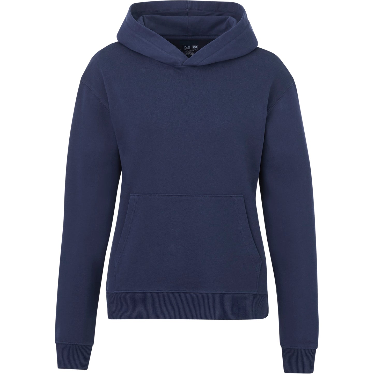 Front View of Blue tentree Organic Cotton Classic Hoodie - Women's plain