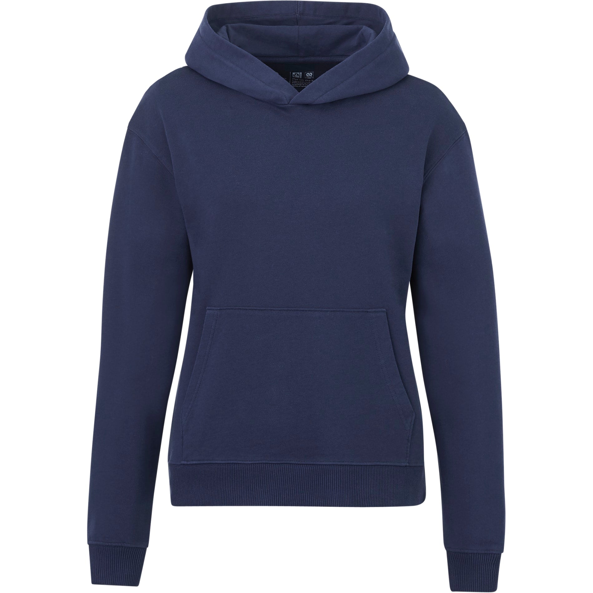 Front View of Blue tentree Organic Cotton Classic Hoodie - Women's plain