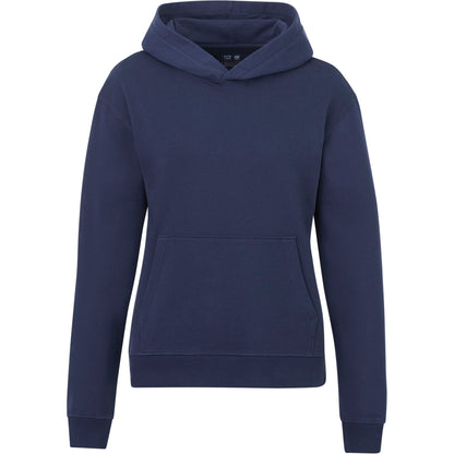 Front View of Blue tentree Organic Cotton Classic Hoodie - Women's plain