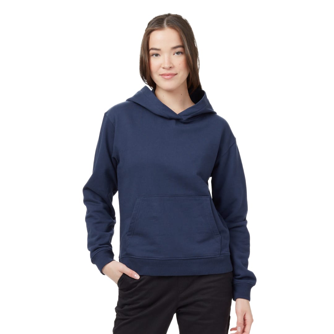 Front View of Blue tentree Organic Cotton Classic Hoodie - Women's