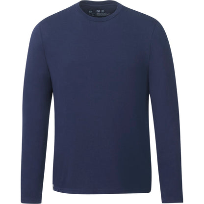 Front View of Blue tentree Organic Cotton Longsleeve Tee - Men's plain