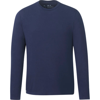 Front View of Blue tentree Organic Cotton Longsleeve Tee - Men's plain