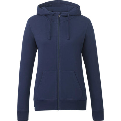 Front View of Blue tentree Organic Cotton Zip Hoodie - Women's plain