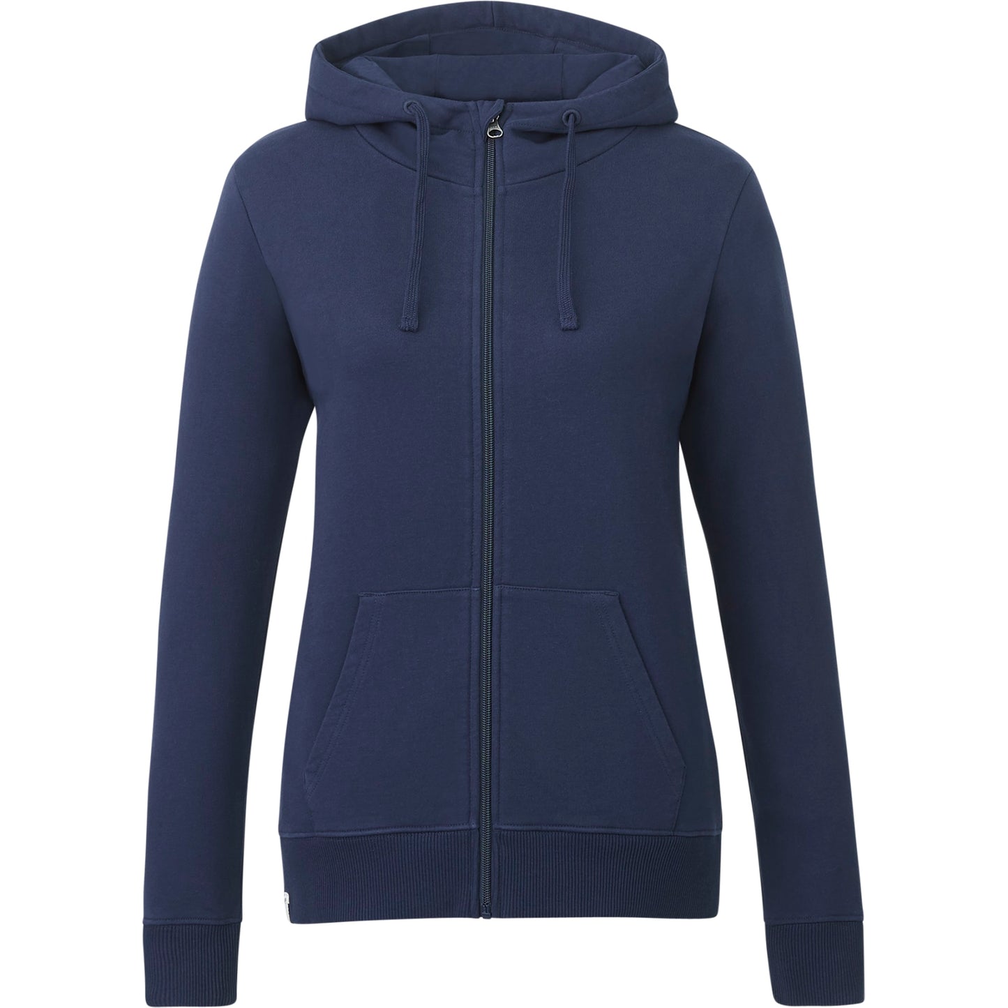 Front View of Blue tentree Organic Cotton Zip Hoodie - Women's plain