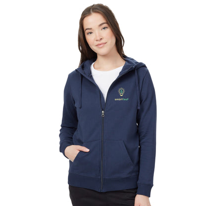 Front View of Blue tentree Organic Cotton Zip Hoodie - Women's