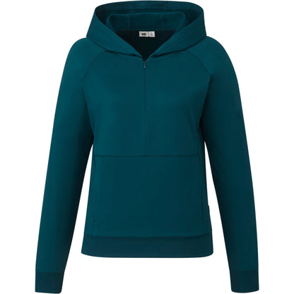 Front View of Blue tentree Stretch Knit Quarter Zip - Women's plain