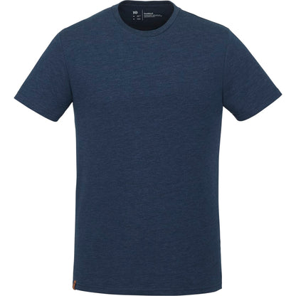 Front View of Blue tentree TreeBlend Classic T-Shirt - Men's plain