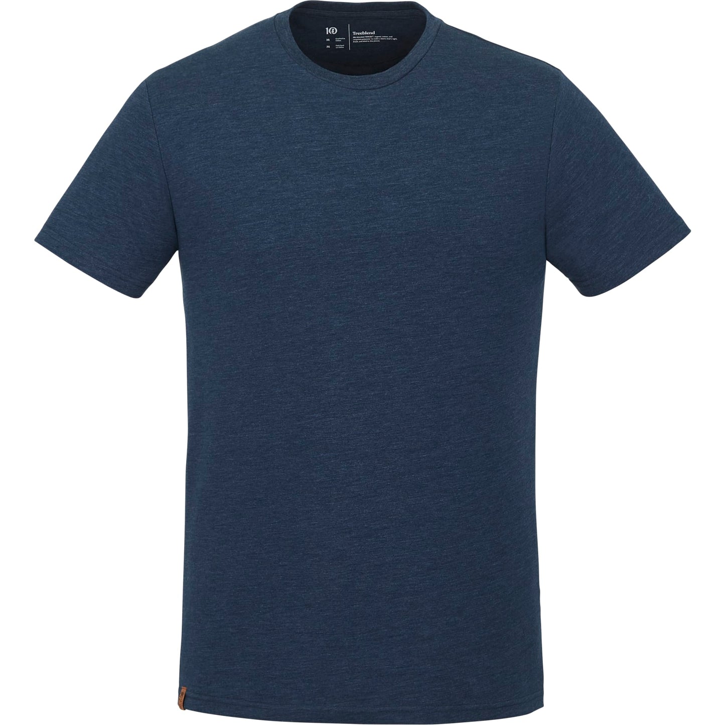 Front View of Blue tentree TreeBlend Classic T-Shirt - Men's plain