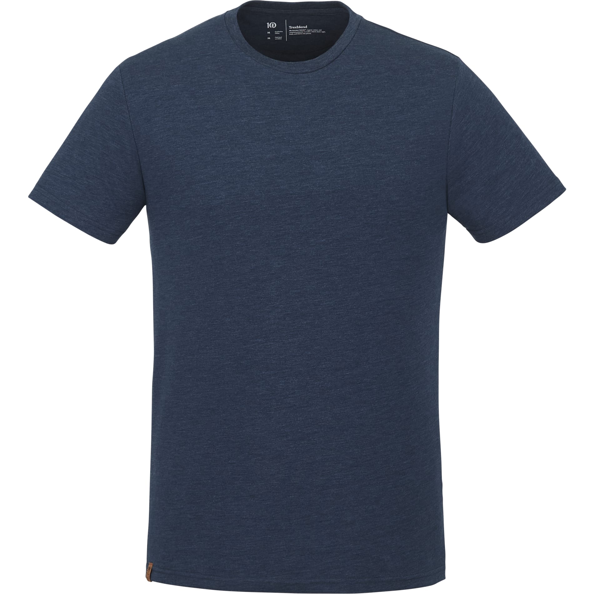 Front View of Blue tentree TreeBlend Classic T-Shirt - Men's plain