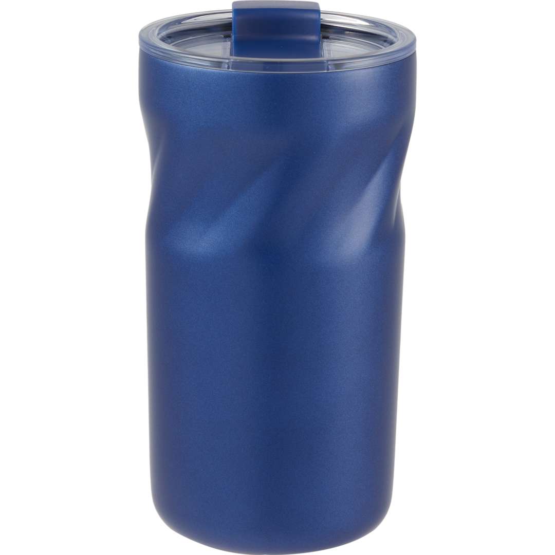 Front View of Blue Thalia 16oz Vacuum Tumbler plain