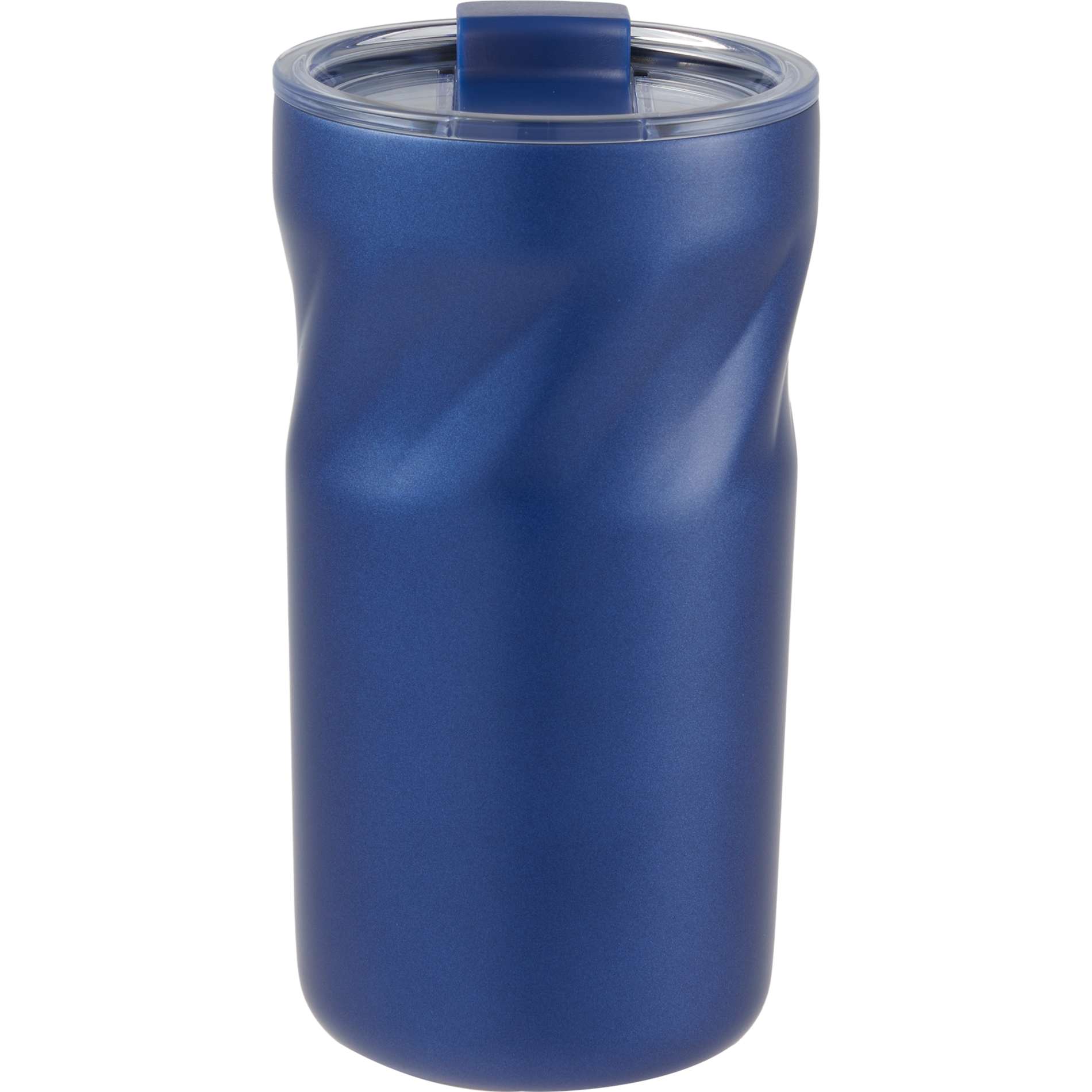 Front View of Blue Thalia 16oz Vacuum Tumbler plain
