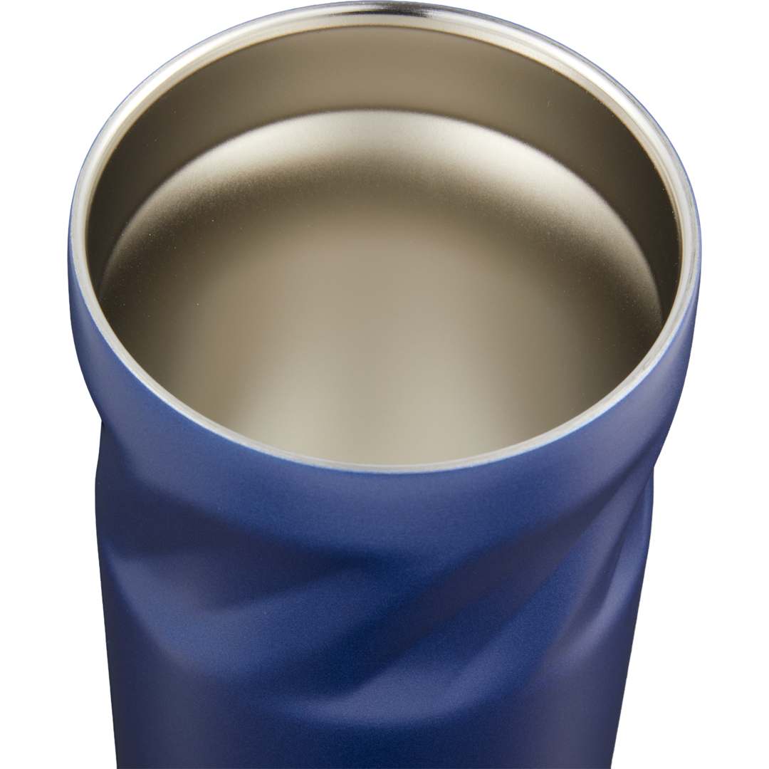 Front View of Blue Thalia 16oz Vacuum Tumbler