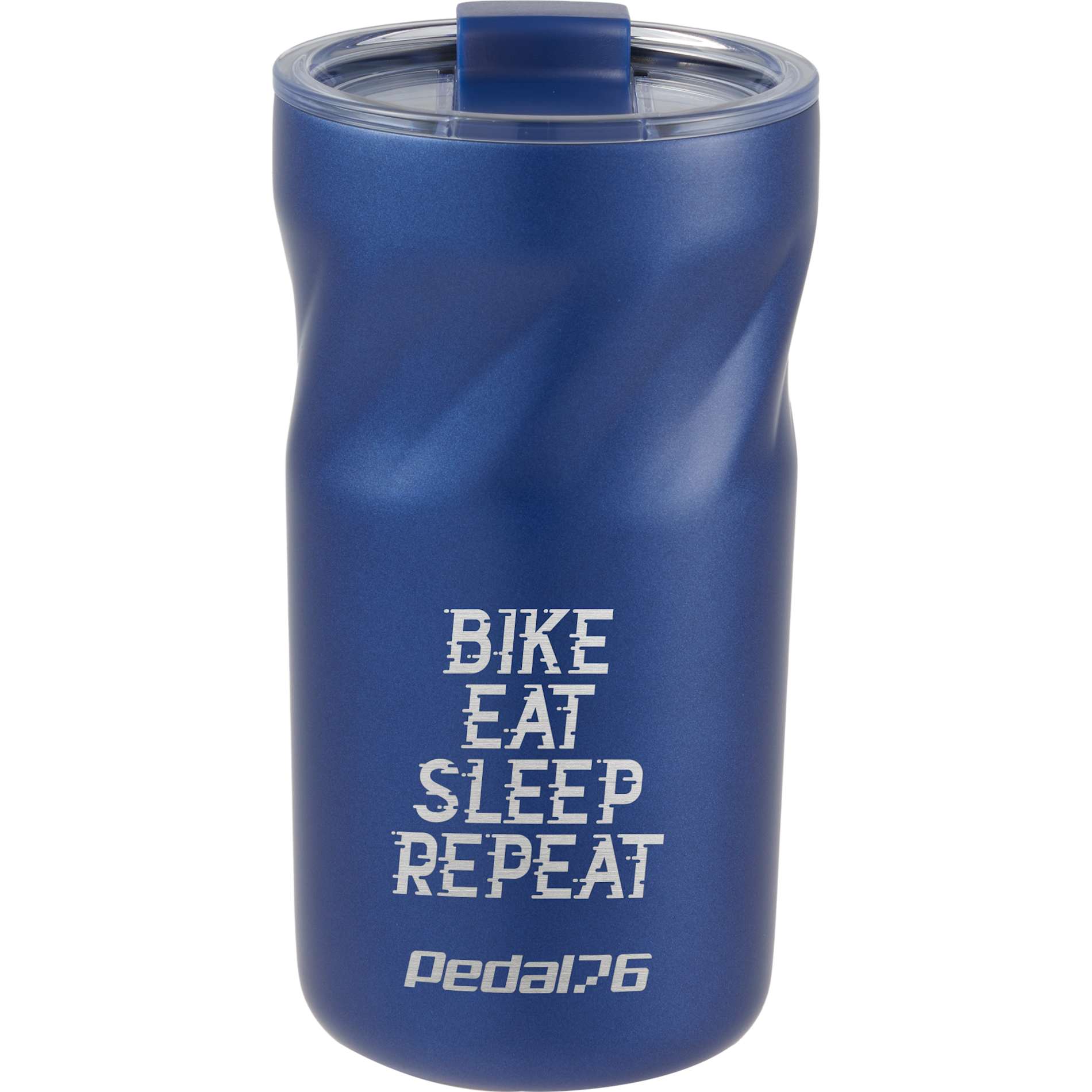 Front View of Blue Thalia 16oz Vacuum Tumbler