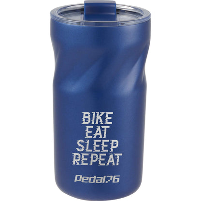 Front View of Blue Thalia 16oz Vacuum Tumbler