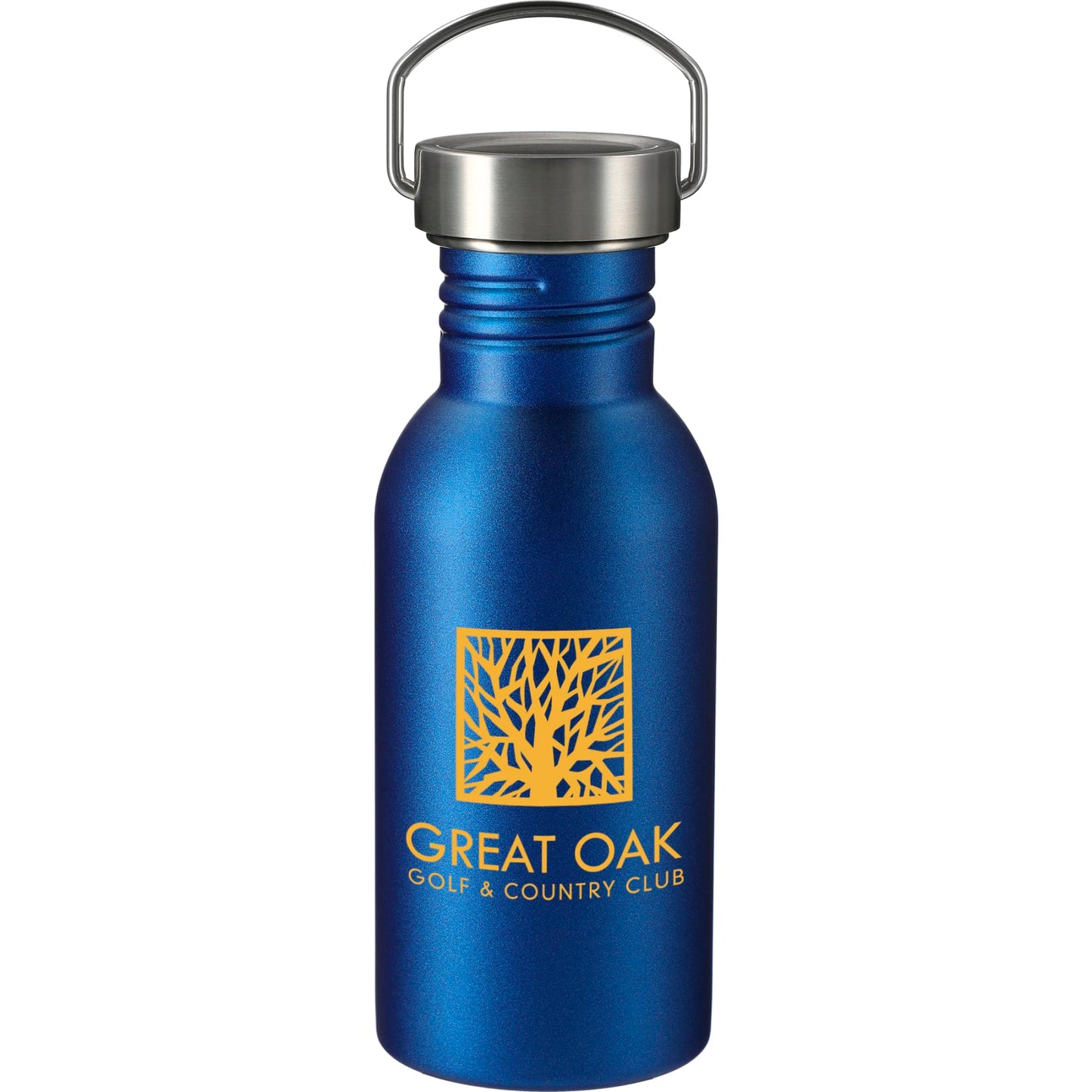 Front View of Blue Thor 20oz Stainless Sports Bottle
