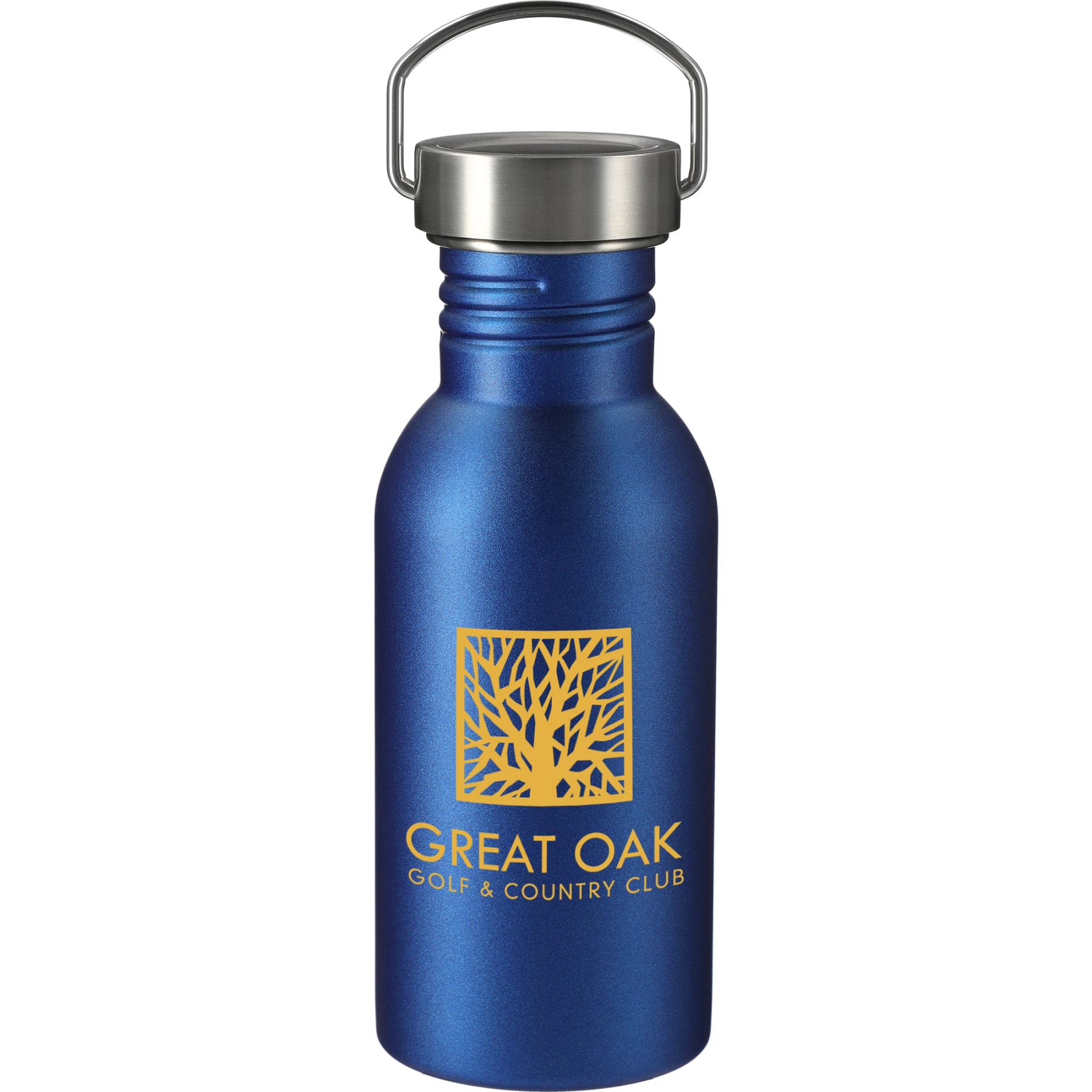 Front View of Blue Thor 20oz Stainless Sports Bottle