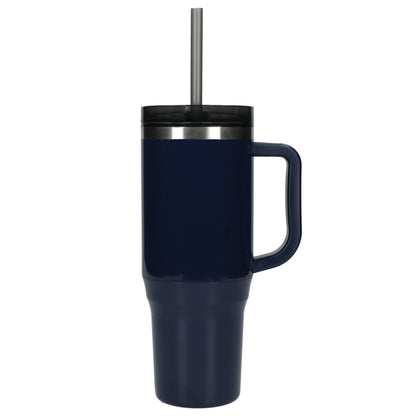 Front View of Blue Thor 40oz Straw Tumbler plain