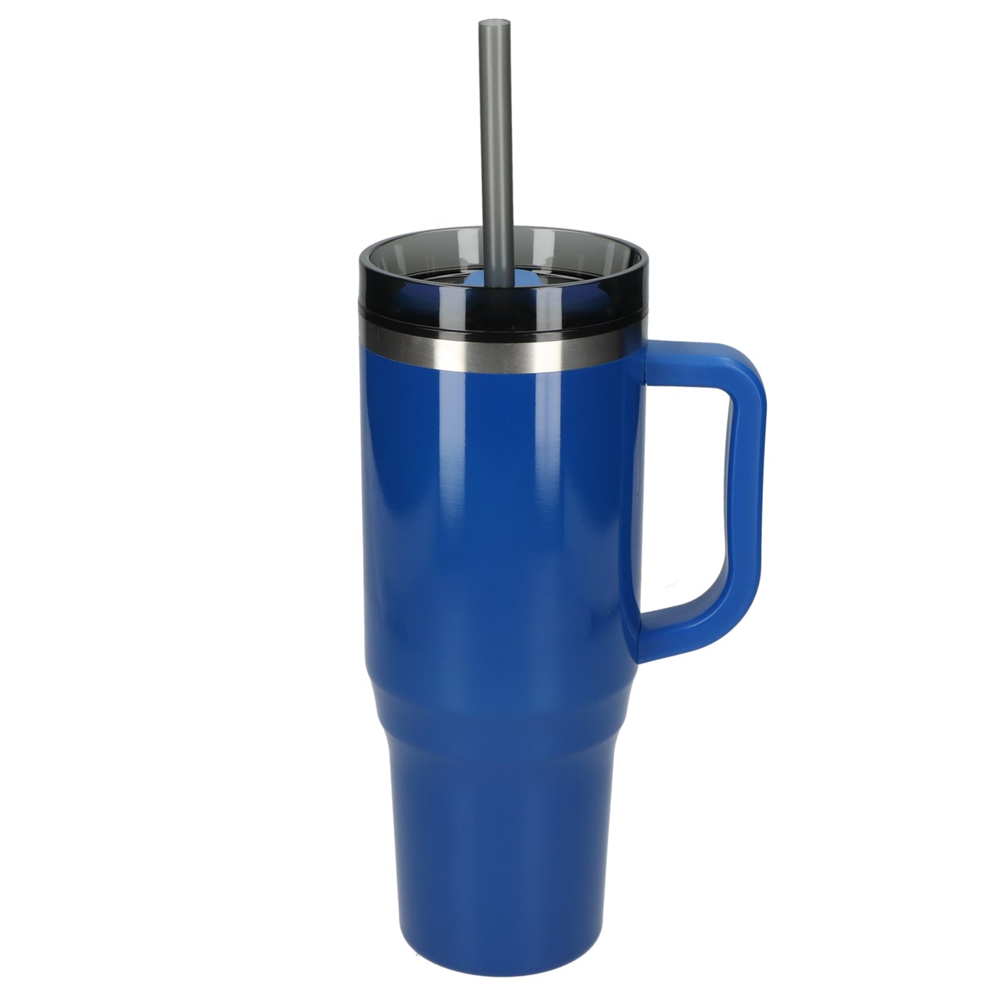 Front View of Blue Thor 40oz Straw Tumbler plain
