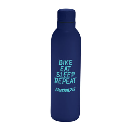 Front View of Blue Thor Copper Vacuum Insulated Bottle 17oz