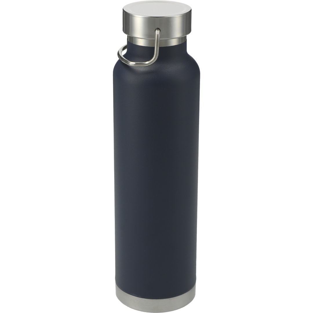 Front View of Blue Thor Copper Vacuum Insulated Bottle 22oz plain