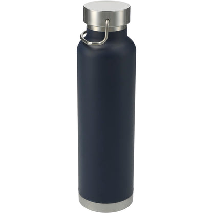 Front View of Blue Thor Copper Vacuum Insulated Bottle 22oz plain