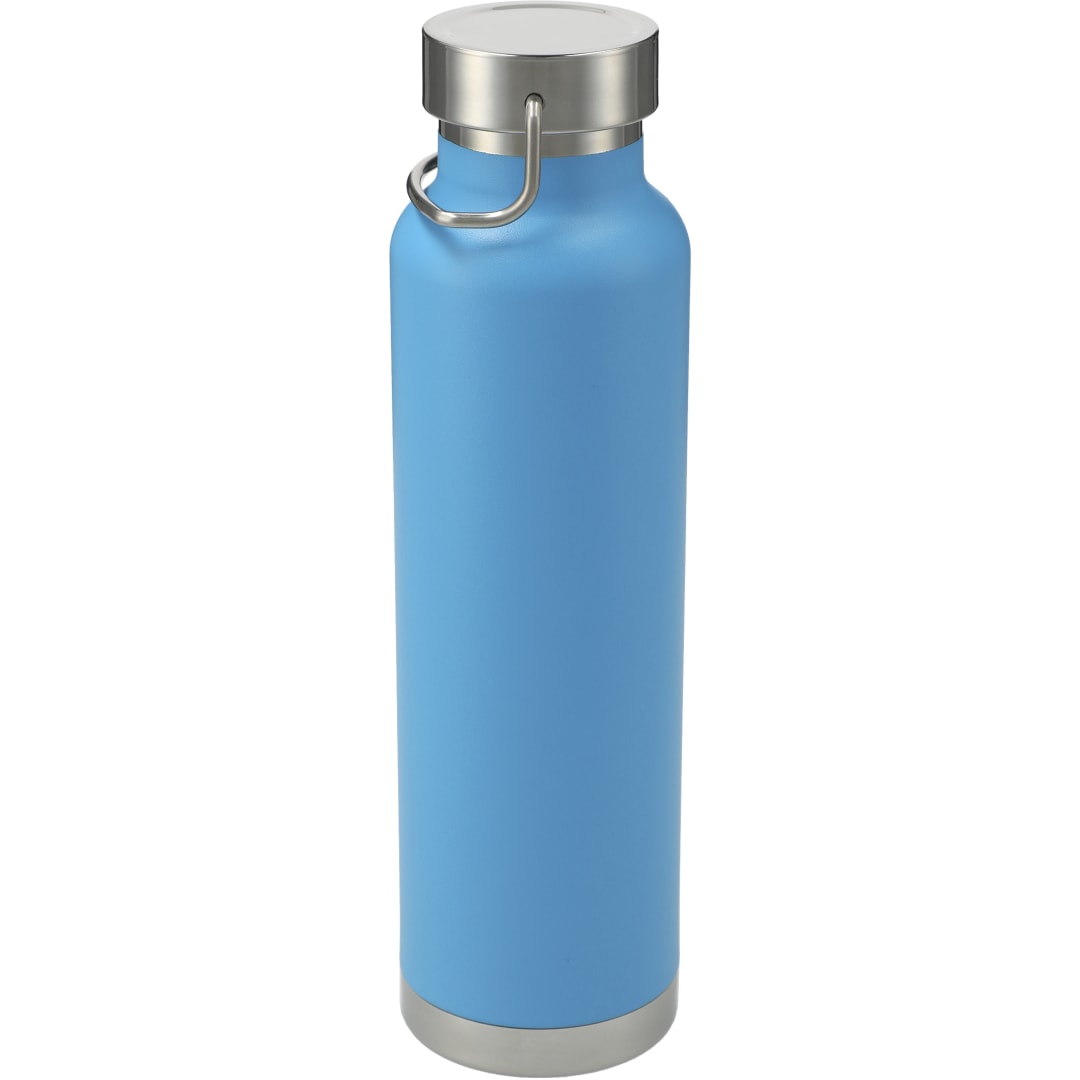 Front View of Blue Thor Copper Vacuum Insulated Bottle 22oz plain