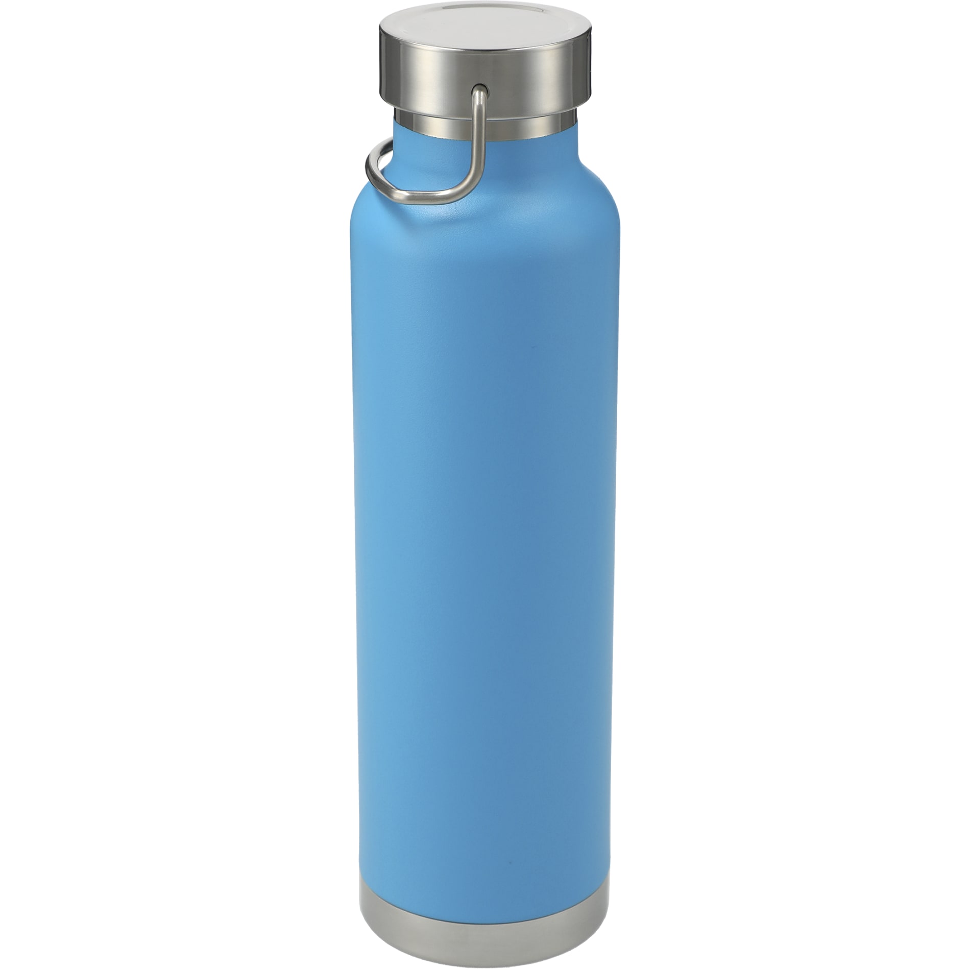 Front View of Blue Thor Copper Vacuum Insulated Bottle 22oz plain