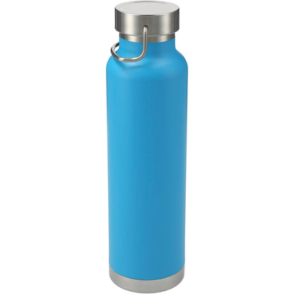 Front View of Blue Thor Copper Vacuum Insulated Bottle 22oz plain
