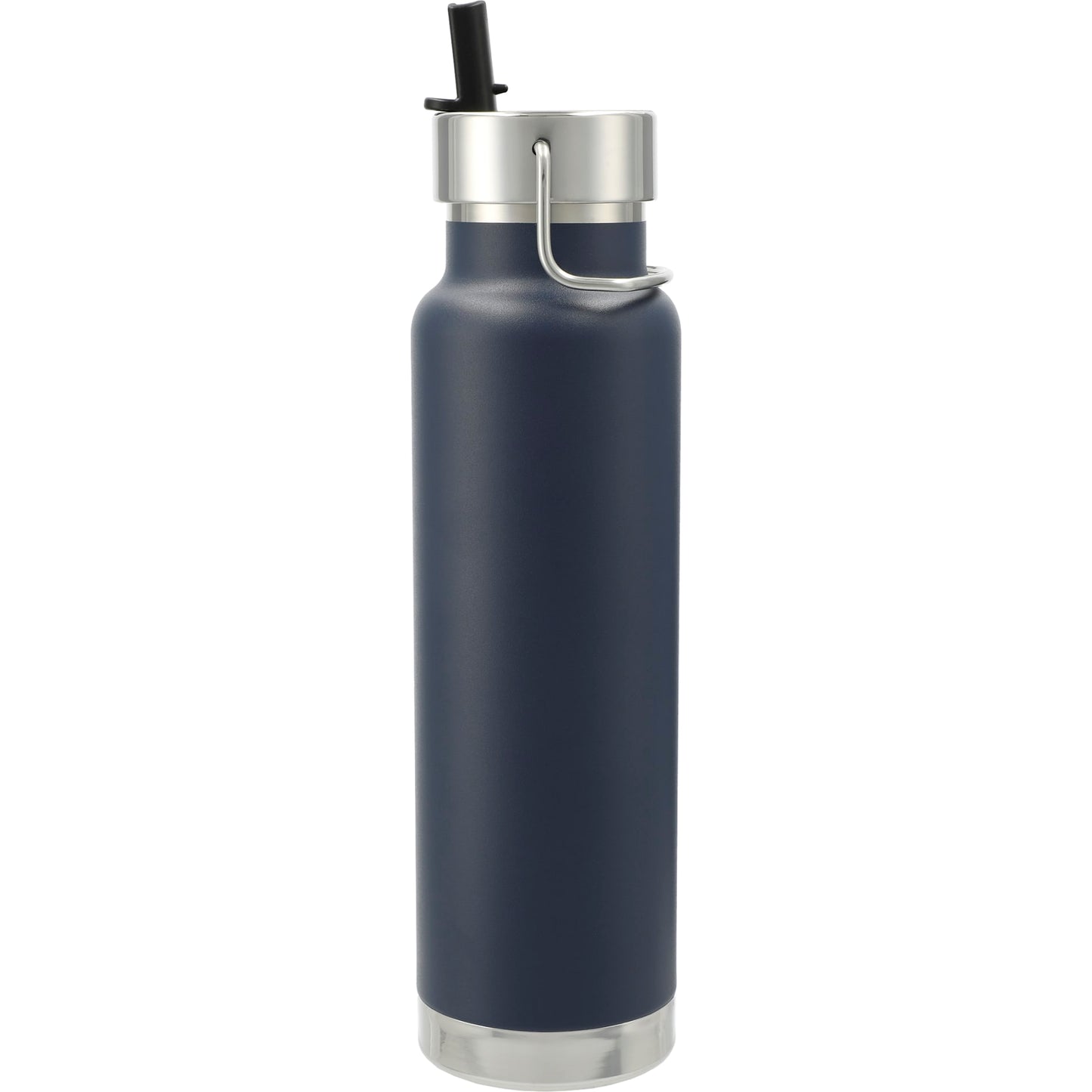 Front View of Blue Thor Copper Vacuum Insulated Bottle 25oz Straw Lid plain