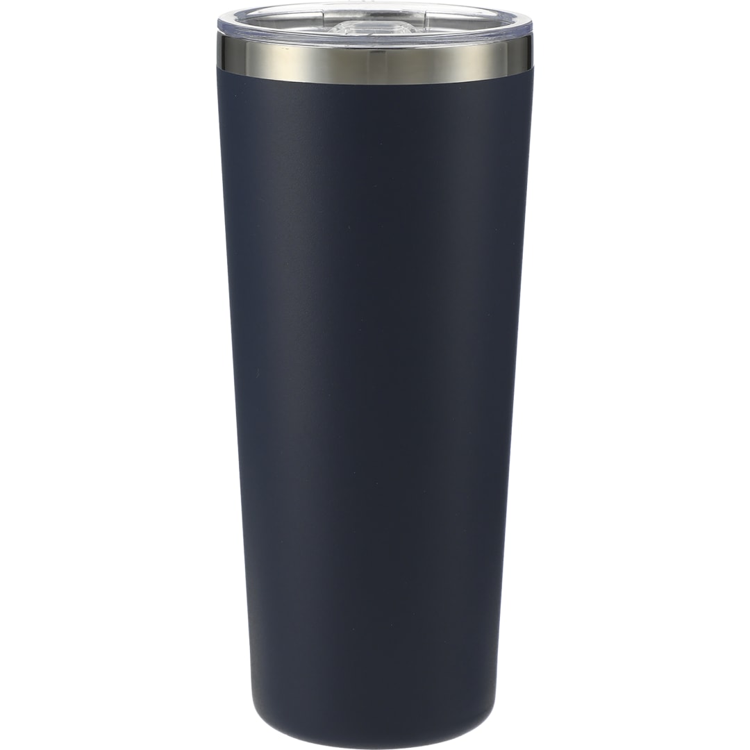 Front View of Blue Thor Copper Vacuum Insulated Tumbler 22oz plain
