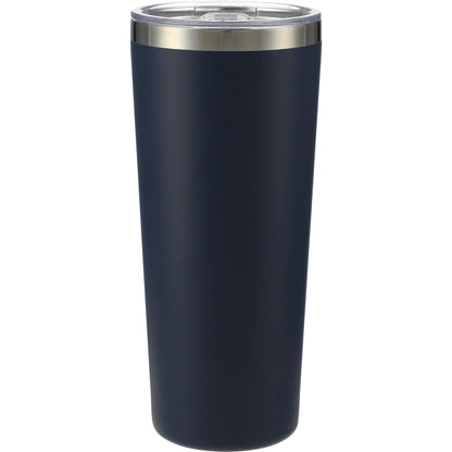 Front View of Blue Thor Copper Vacuum Insulated Tumbler 22oz plain