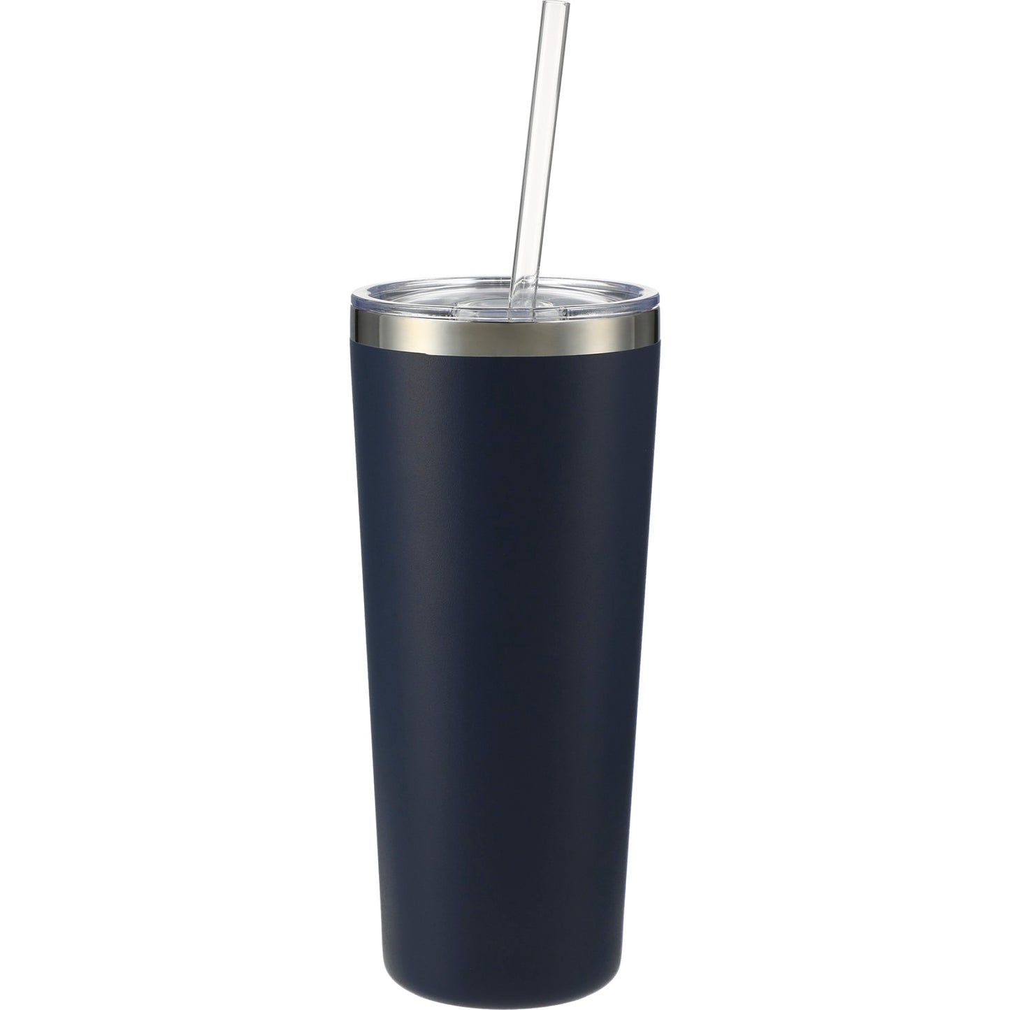 Front View of Blue Thor Copper Vacuum Insulated Tumbler 22oz plain