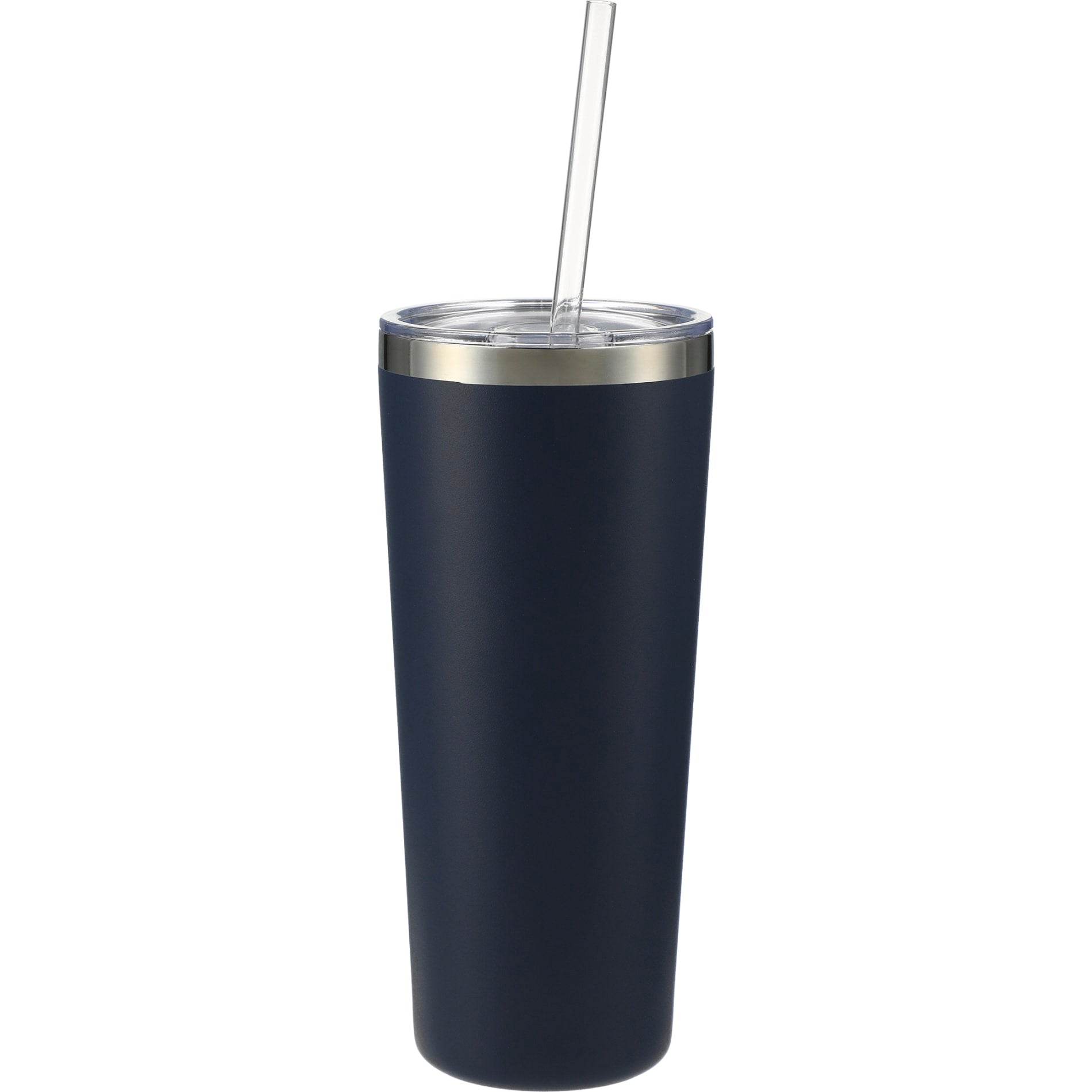 Front View of Blue Thor Copper Vacuum Insulated Tumbler 22oz plain