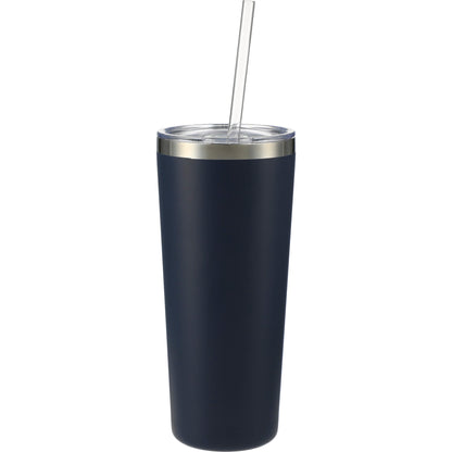 Front View of Blue Thor Copper Vacuum Insulated Tumbler 22oz plain