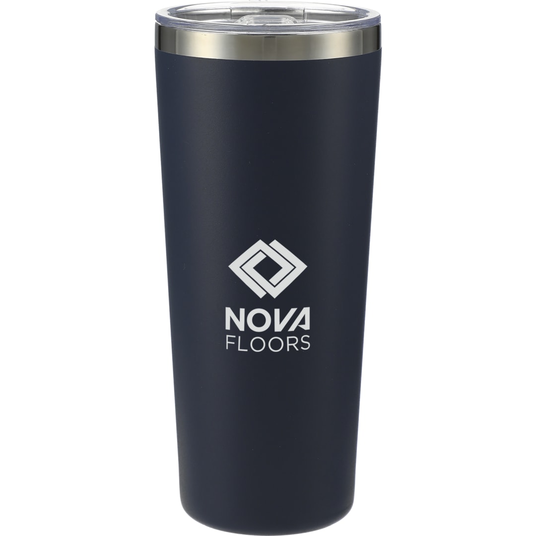 Front View of Blue Thor Copper Vacuum Insulated Tumbler 22oz