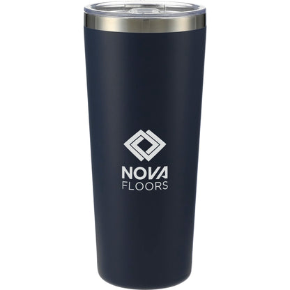 Front View of Blue Thor Copper Vacuum Insulated Tumbler 22oz