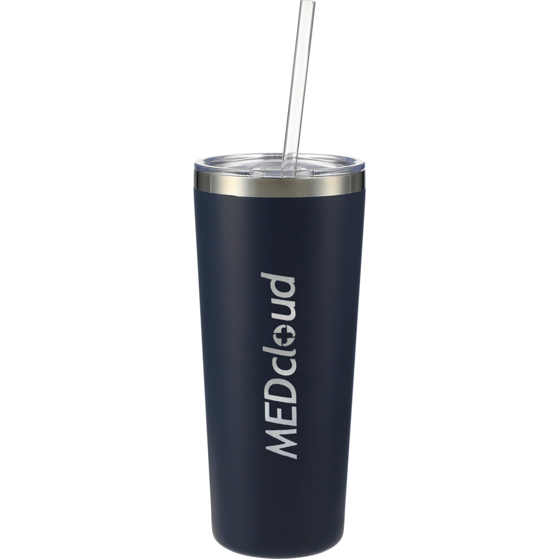 Front View of Blue Thor Copper Vacuum Insulated Tumbler 22oz