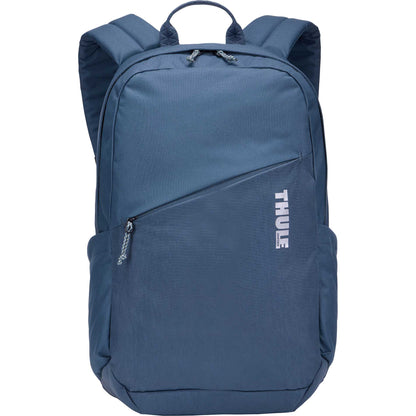 Front View of Blue Thule Heritage Notus 16" Computer Backpack 20L plain