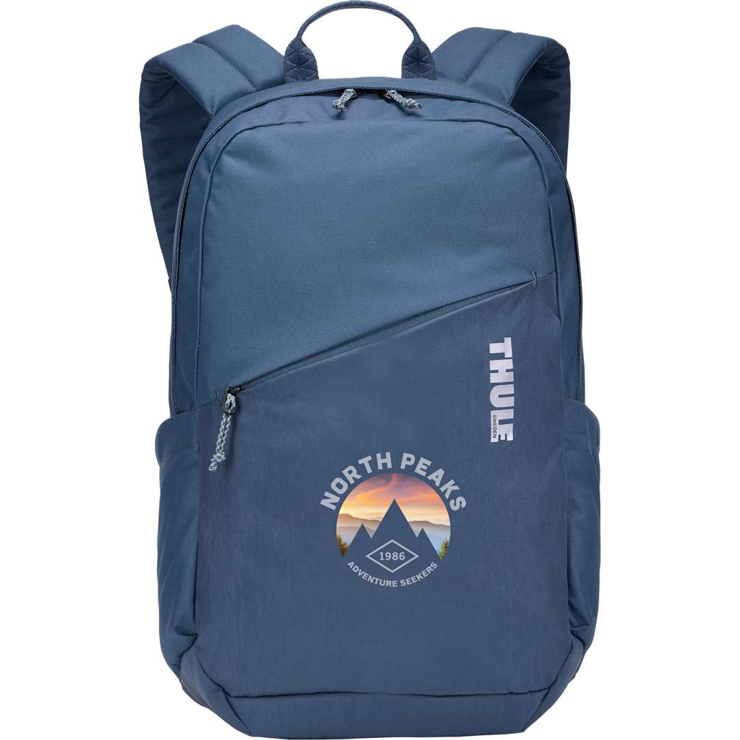 Front View of Blue Thule Heritage Notus 16" Computer Backpack 20L