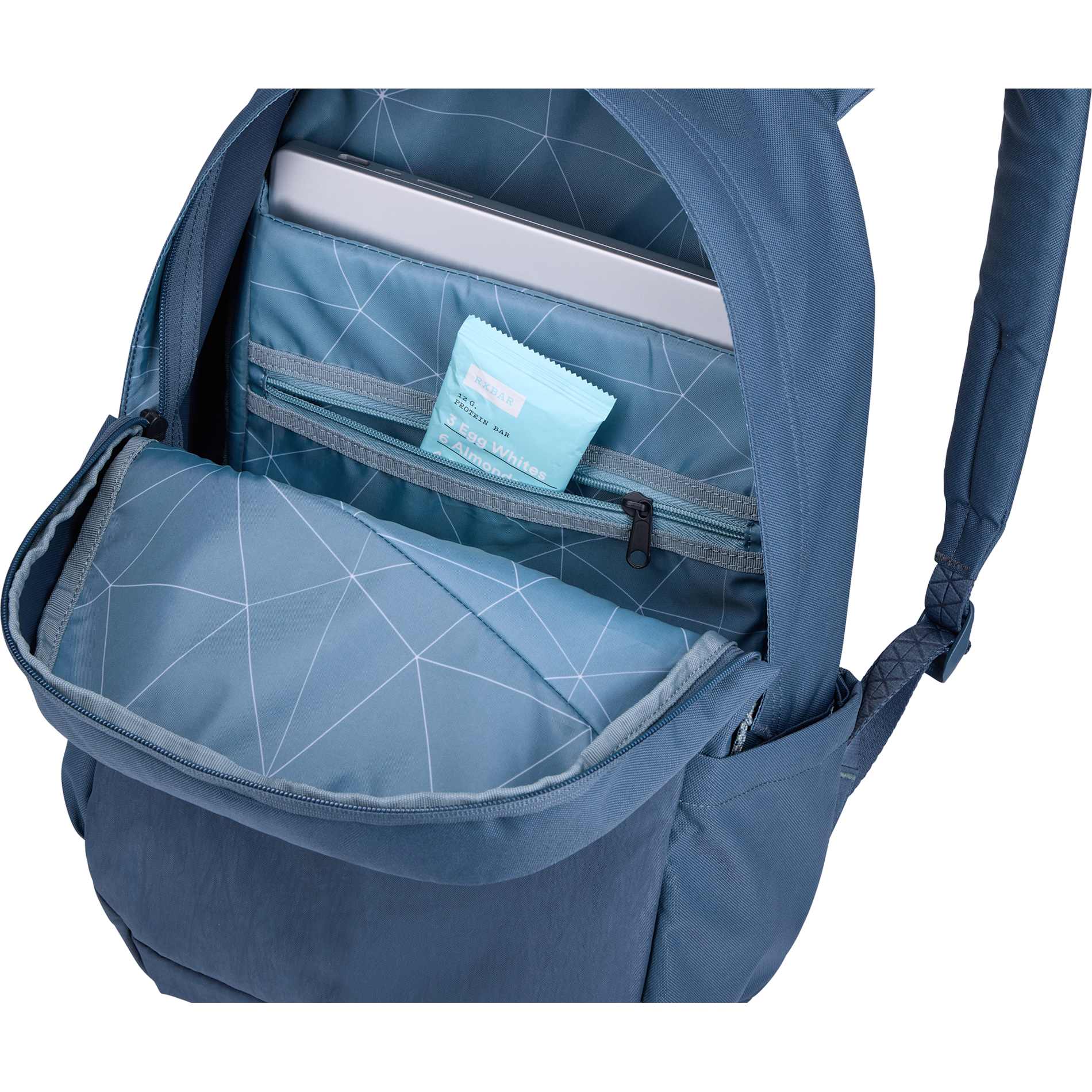 Front View of Blue Thule Heritage Notus 16" Computer Backpack 20L