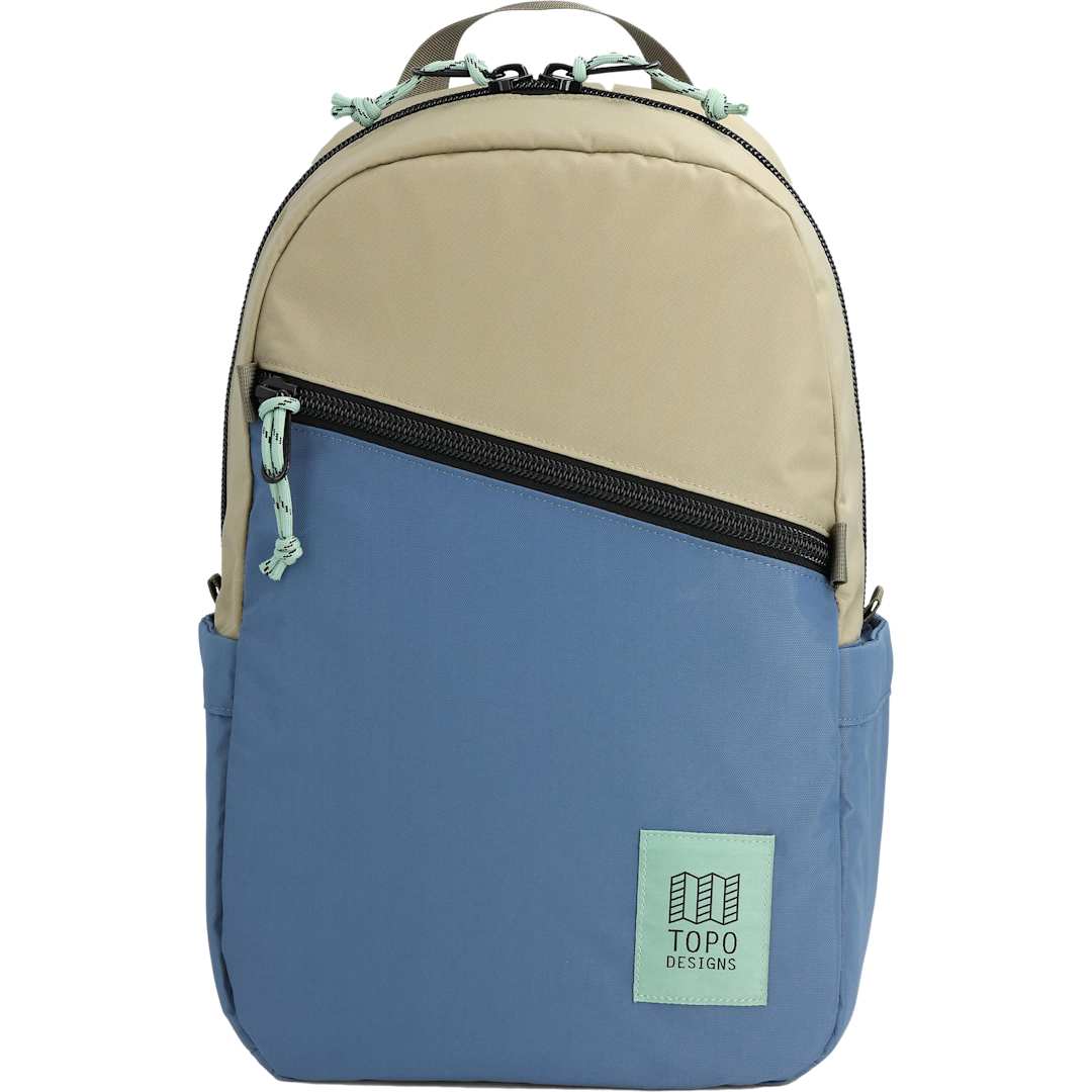 Front View of Blue Topo Designs Recycled Light Pack Laptop Backpack plain