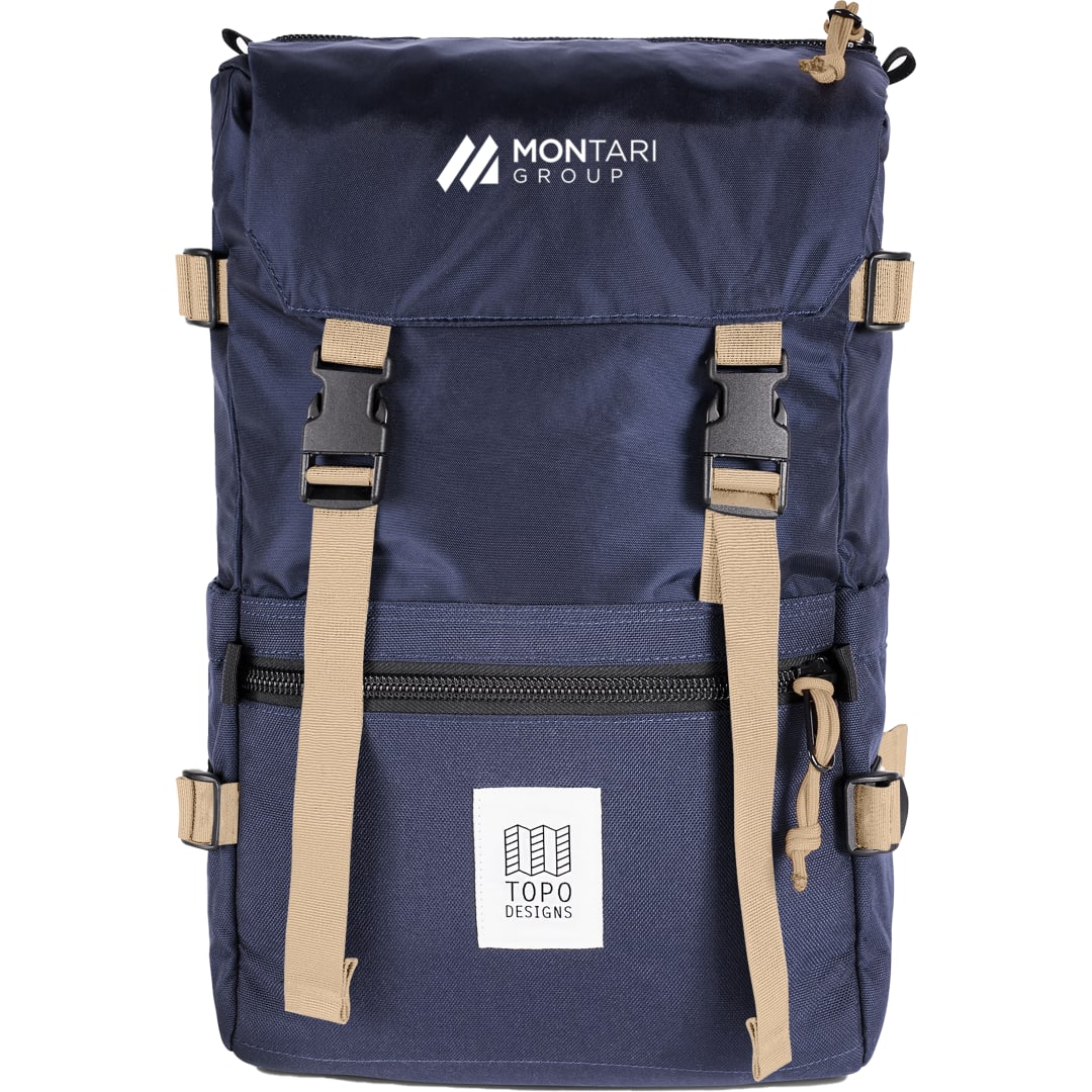 Front View of Blue Topo Designs Recycled Rover 15" Laptop Backpack