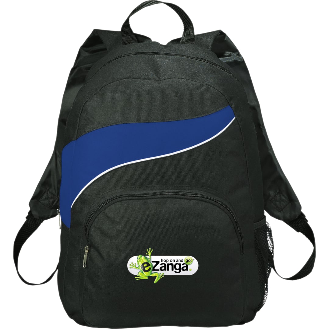 Front View of Blue Tornado Deluxe Backpack
