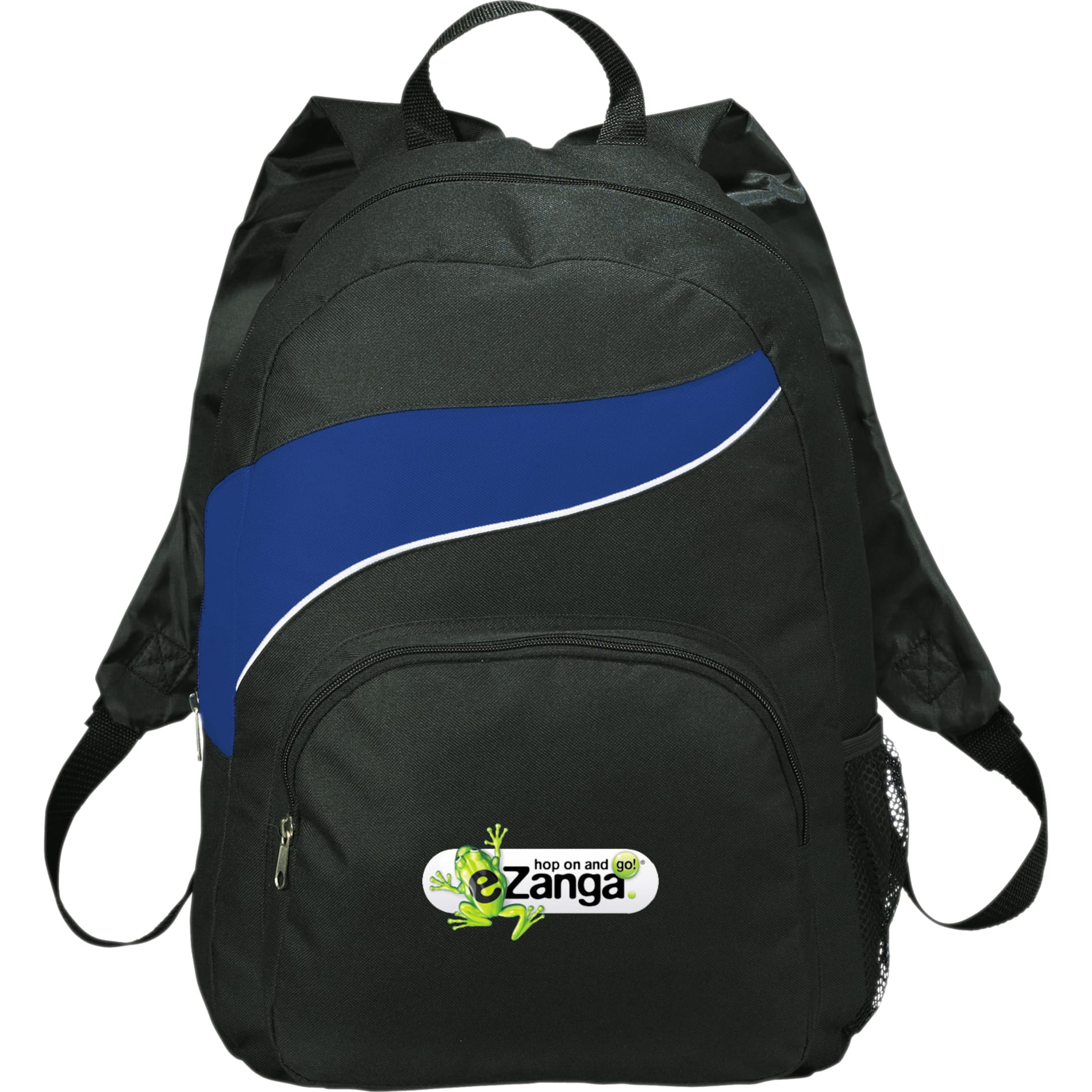 Front View of Blue Tornado Deluxe Backpack