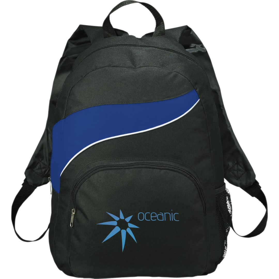 Front View of Blue Tornado Deluxe Backpack